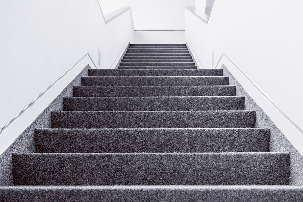 Empty Indoor Steps